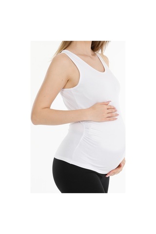 Hamile Modal Atlet Kalın Askılı Beyaz