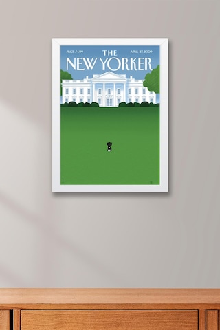 The New Yorker Çerçeveli Tablo April 27 2009 - Mark Ulriksen İlk Köpek Tablosu