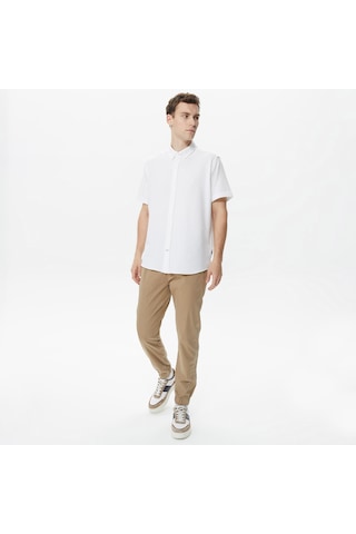 Nautica Erkek Beyaz Classic Fit Kısa Kollu Gömlek Düz W35416t Beyaz