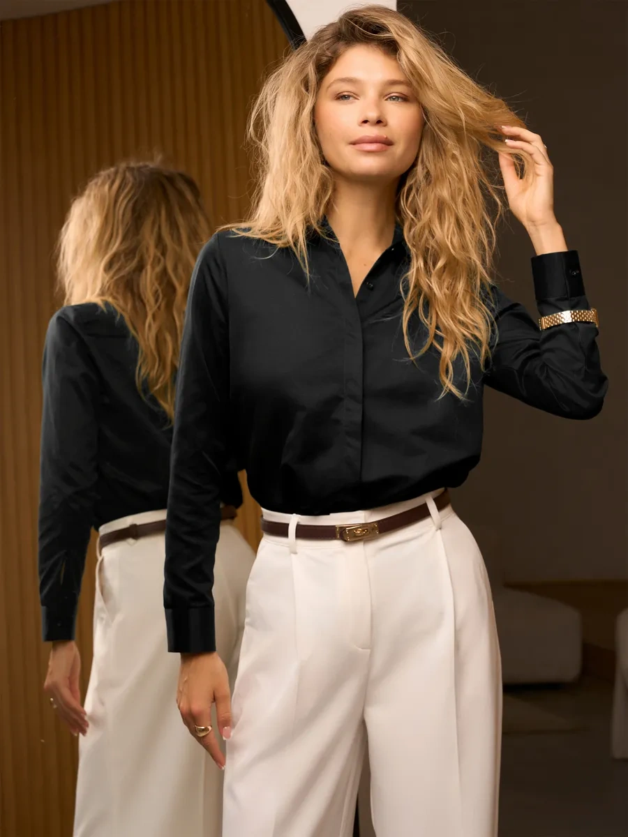 Avron Klasik Takım Elbise Gömlek 273191594 Siyah