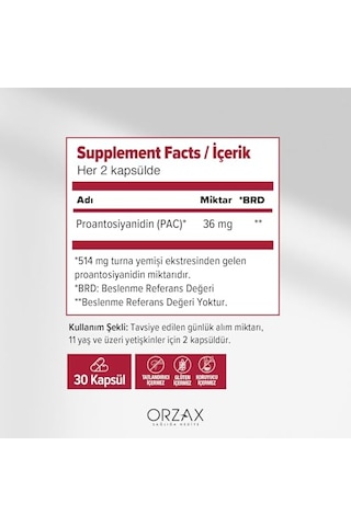Ocean Cranberry Takviye Edici Gıda 30 Kapsül