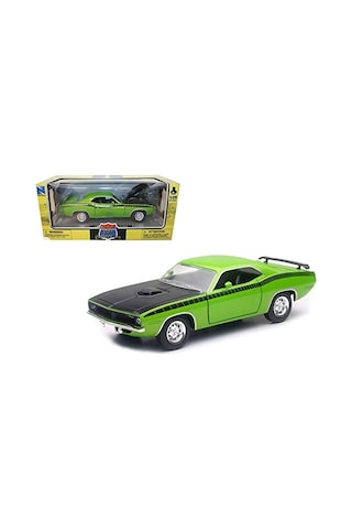 New Ray 1 25 19 Cm Muscle Model Araba 1970 Plymouth Cuda Yeşil