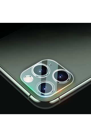 Apple Uyumlu iPhone 12 Pro Max 6.7 Full Tempered Kamera Koruyucu Kırılmaz Cam Şeffaf