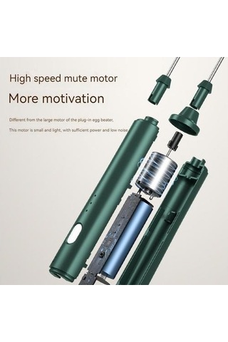 Dinosaurs Mixer Kahve Süt,kahve Köpürtücü Karıştırıcı Şarj Edilebilir Ahşap