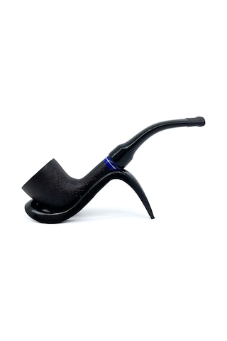 Dapper Bent Billiard Briar Gül Kökü 9 Mm Filtreli El Yapımı Pipo - 3078