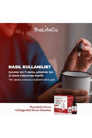 TheLifeCo Ferco +2 Değerlikli Demir Damlası 30 ML