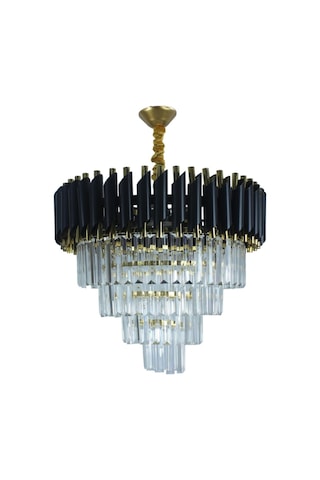 Zamira 50 Gold 50 Lilik Kristal Taşlı Lüks Avize - Yatak Odası - Salon - Mutfak - Hol Altın