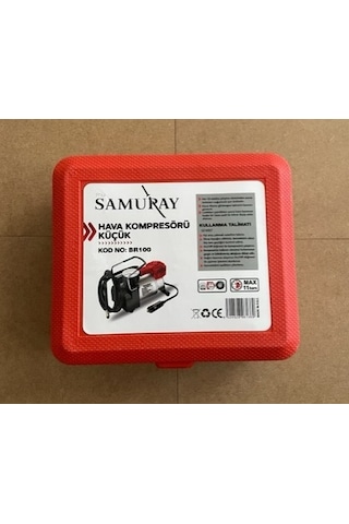 Samuray 12volt Mini Kompresör Güçlü Araç Kompresörü 100psi