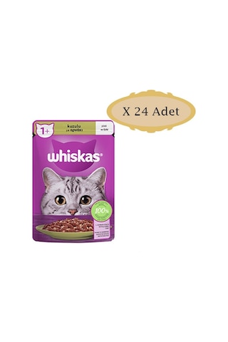 Whiskas Pouch Kuzulu Yetişkin Kedi Mama 24 x 85 G
