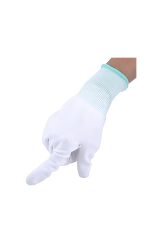 Elektronik İşçisi İçin Antistatik Kaymaz Eldiven Pu Kaplamalı Avuç İçi Parmak Kısmı M