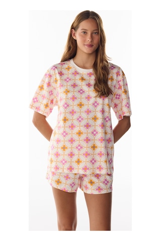 Penti Flora Çiçekli Kısa Kollu Şort Pijama Takımı Çok Renkli