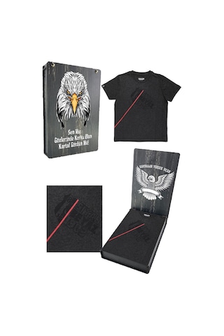 Beşiktaş Antrasit Siyah Çocuk T-shirt Ahşap Kutulu 001