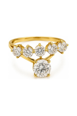 Yazıcılar 14 Ayar Altın Diamond Harmony Şık Tasarım Yüzük 3,60 Gr 331