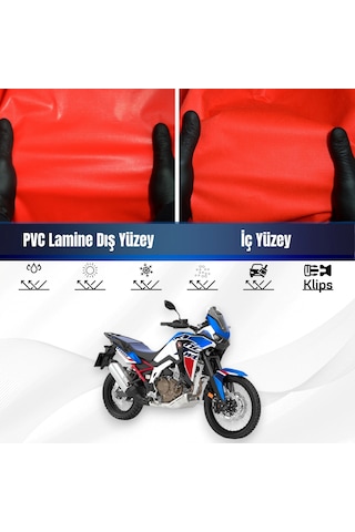 Honda Crf1100l Africa Twin Adventure Sports Es Motosiklet Brandası Su Geçirmez Kırmızı Motor Branda Xxl