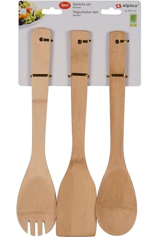 Alpina Alp106 Mutfak Gereçleri Seti 3 Parça Spatula, Çatal, Kaşık 29,5 Cm