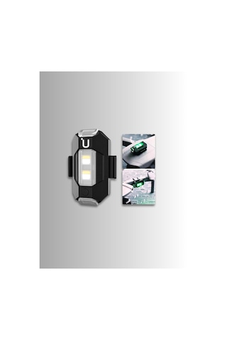 Kablosuz Şarjlı Çakarlı Çok Modlu Mini Drone Ve Uçak Kanadı Led İkaz Ve Farkındalık - 7 Renk Lamba Led - Araba Motosiklet Bisiklet