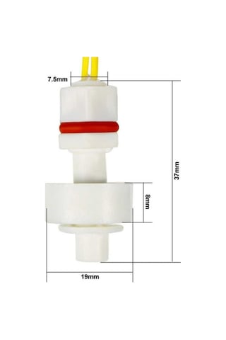Mini Sıvı Su Seviye Sensörü Dikey Tip Zp2508 Şamandıra Mekanik Anahtar Kazan Depo Tank Havuz Akvaryu