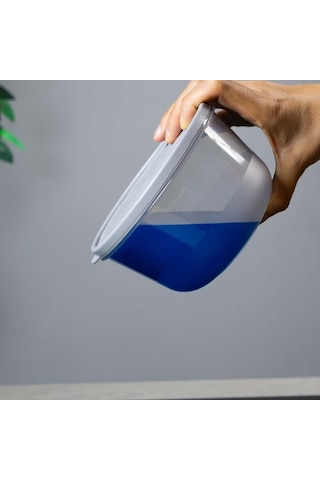 Yuvarlak Saklama Kabı Seti 3 4.5 6.5 L Kırılmaz, Çizilmez & Sızdırmaz Gri