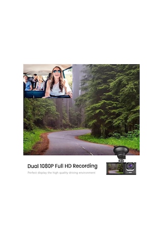 Springsun 1080p Dvr Araç Kamerası Ön Ve Arka Kameralar Araç Kamerası 2 Inç Ekran Araç Kamerası Gece Görüş Halka Kaydını