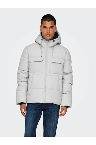 Only & Sons Erkek Mont Beyaz 22029661 Onselıjah Pckt. Hood Jacket Otw Noos 25kw21000040 W210181 Beyaz