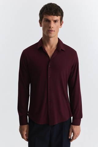 Antioch Comfort Slim Gömlek Bordo