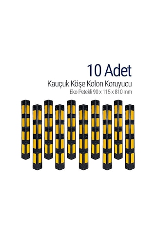 Kauçuk Köşe Kolon Koruma Eko Petekli Onlu Set (534231656)