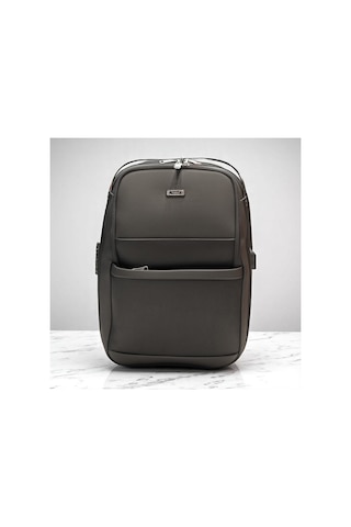 Laptop Gözlü İnce Tasarım Şifreli Sırt Çantası Baggaj S24135 Siyah - Gri