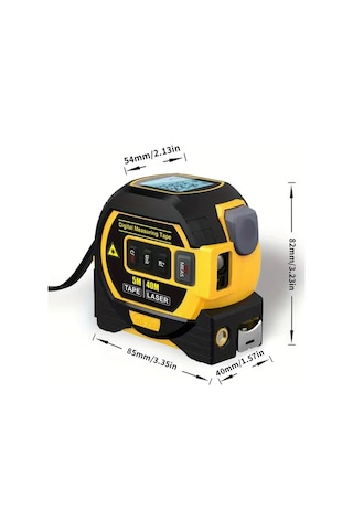 Elmpaly Mıgprc 5m Mezura 40m Lazerli Mesafe Olcer Yuksek Hassasiyetli Laser Metre Sulu Ortamda Kullanima Uygun Degil Alkalin Pil İle Calisir