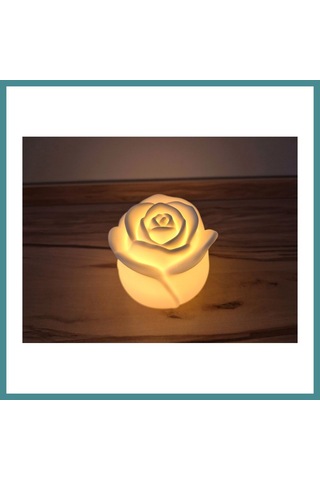 Trendexa 3d Baskı Romantik Gül Formlu Tealight Mumluk Dekoratif Mum Tutucu Mac Çok Renkli