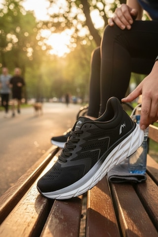Enoch Erkek Spor Ayakkabı Siyah Sneaker Yüksek Tabanlı Chunky Koşu Ve Yürüyüş Modeli Siyah