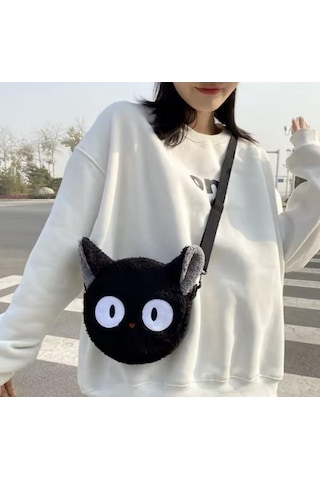 Kawaii Crossbody Peluş Omuz Çanta-2953 Altın