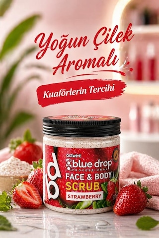 Blue Drop Yüz Bakım Peeling Scrub Çilek 500 Ml