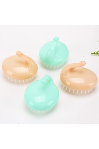 Çocuk Şampuanı Fırçası Şampuan Tarak Bebek Şampuanı Tarak Plastik Silikon Kafa Saç Vücut Temizleme Fırçası Bebek Bakımı Çocuk Saç Fırçası