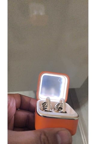 Led Makyaj Aynası Kılıflı Kablosuz Küpe Kulaklık Bluetooth 6.0 Açık Kulak Klipsi, Dokunmatik Kontrol, Düşük Gecikme
