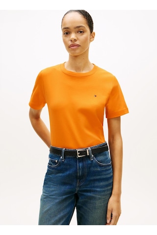 Boxy Interlock Ss C-nk Tee Turuncu