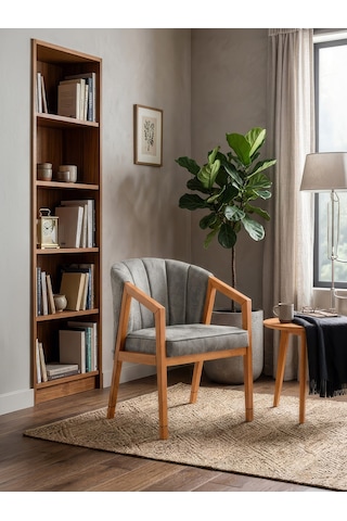 Liva Ahşap Kolçaklı Sandalye Natural