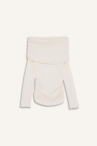 Defacto Slim Fit Omzu Açık Ribana Tişört G8072AX26SP