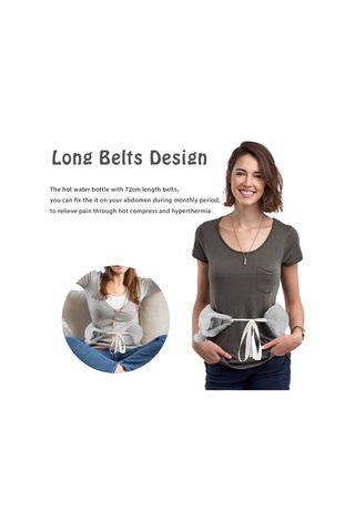 Suofeng Yumuşak Kılıflı 2l Büyük Kapasiteli Sıcak Su Torbası - Bel, Omuz Ağrıları Ve Soğuk Terapi İçin 112 Karakter Siyah