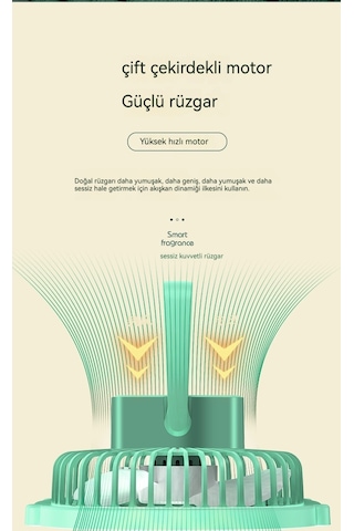 Usb Masaüstü Fanı Şarj Edilebilir Döngü Yüksek Rüzgar Fanı 000-beyaz