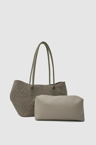 Shule Bags Veneta Süet Shopper Omuz Çantası Vizon Vizon