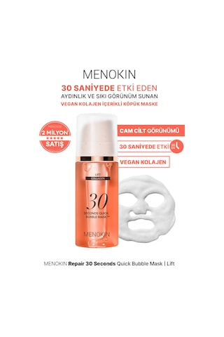 Aydınlık&sıkı Görünüm Sunan Kolajen İçerikli Köpük Maske Menokın 30 Seconds Quick Bubble Mask Lift