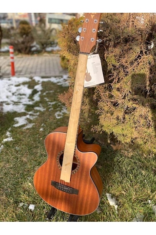 Phx Ince Kasa Elektro Akustik Gitar-Maun Ağacı-Gül Klavyeli