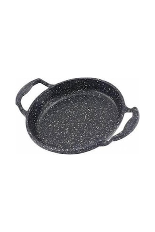 Tam Döküm Bio Granit 20 Cm Sahan 3 Mm Tava Kapsül Taban Siyah