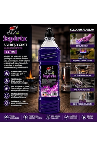 Jix Yakacak İspirto İspirix Sıvı Reşo Yakıt 1l- 24'li Paket Diğer