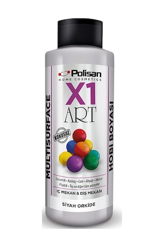 Polisan X1 Art Multisurface Hobi Boyası Siyah Orkide 120 ML