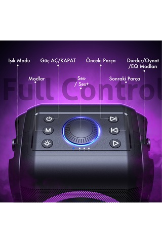 W-King T9-2 180W Partybox 24S Bluetooth 5.0 Hoparlör