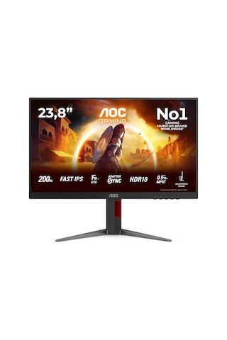 24g4ha - 24 İnch Full Hd Gaming Monitor, Fast Ips, 200hz, 1ms, G-sync Comp, Hdr10, Height Adjus