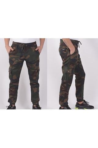 Black Steel,Bel-Paça Lastikli,Cepli Kamuflaj Pantolon-91000