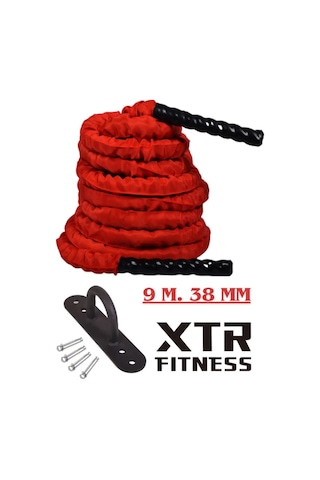 XTR Fitness Crossfit Halatı Kılıf Korumalı 9m 38mm