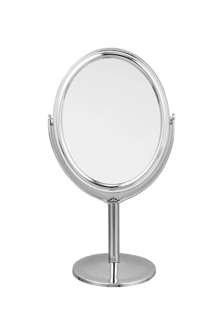 Ayna Masaüstü Makyaj Kozmetik Şık Model Portatif Küçük Dekoratif Modern Ayaklı Oval Ayna 13 X 15 Cm